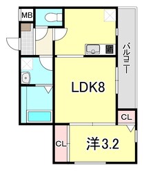 エハコ日暮通の物件間取画像